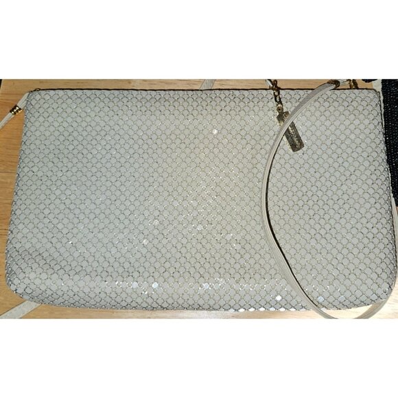 Whiting & Davis Vintage Mesh Evening Bags Set Of 2 Black & White Elegant Clutche - Picture 4 of 11